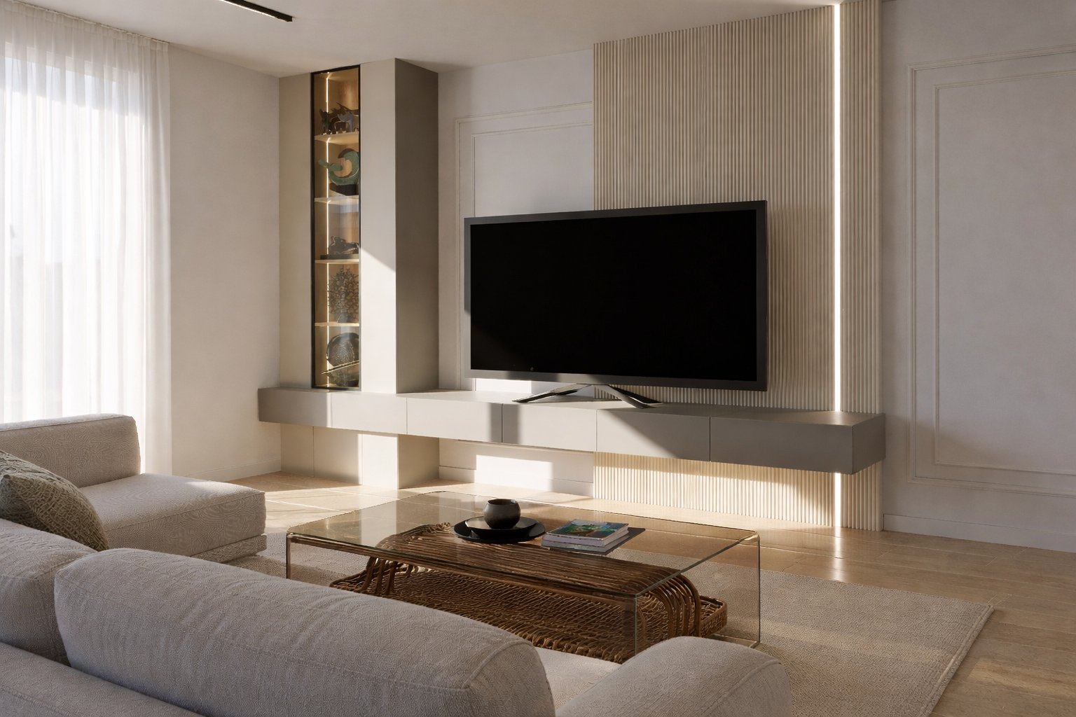 Appartamento - soggiorno con parete TV