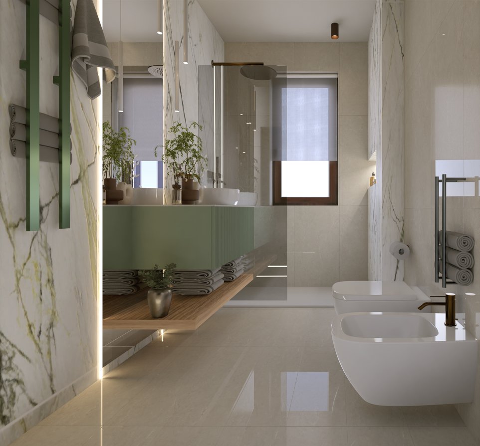 Appartamento - bagno con marmo