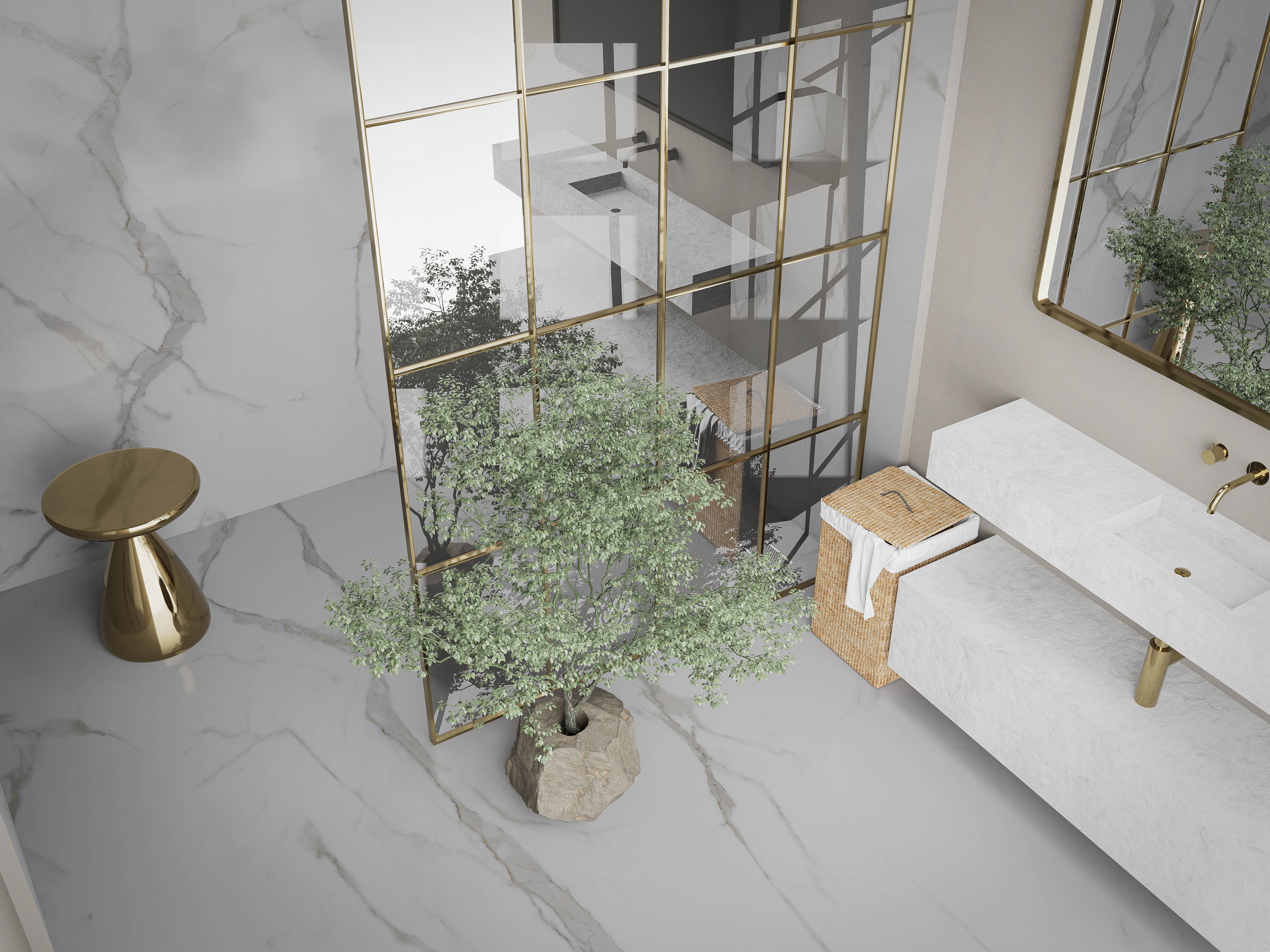 Bagno privato Caserta 2025 - zona doccia dall'alto
